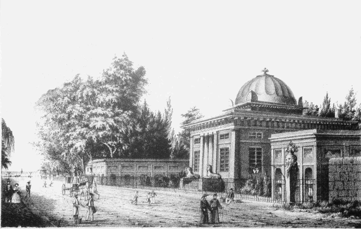 Historical picture of the botanical garden