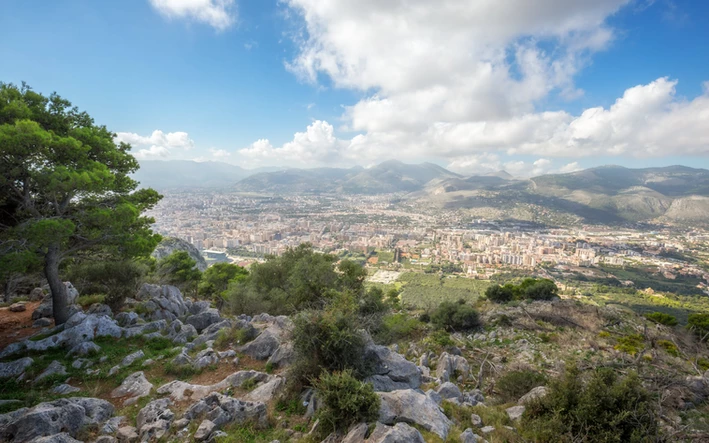 View of the promontory from Monte Pellegrino