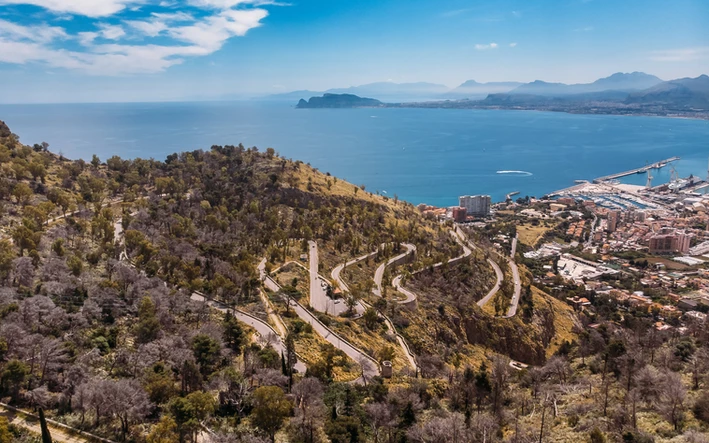 Panoramic view of Palermo from Monte Pellegrino