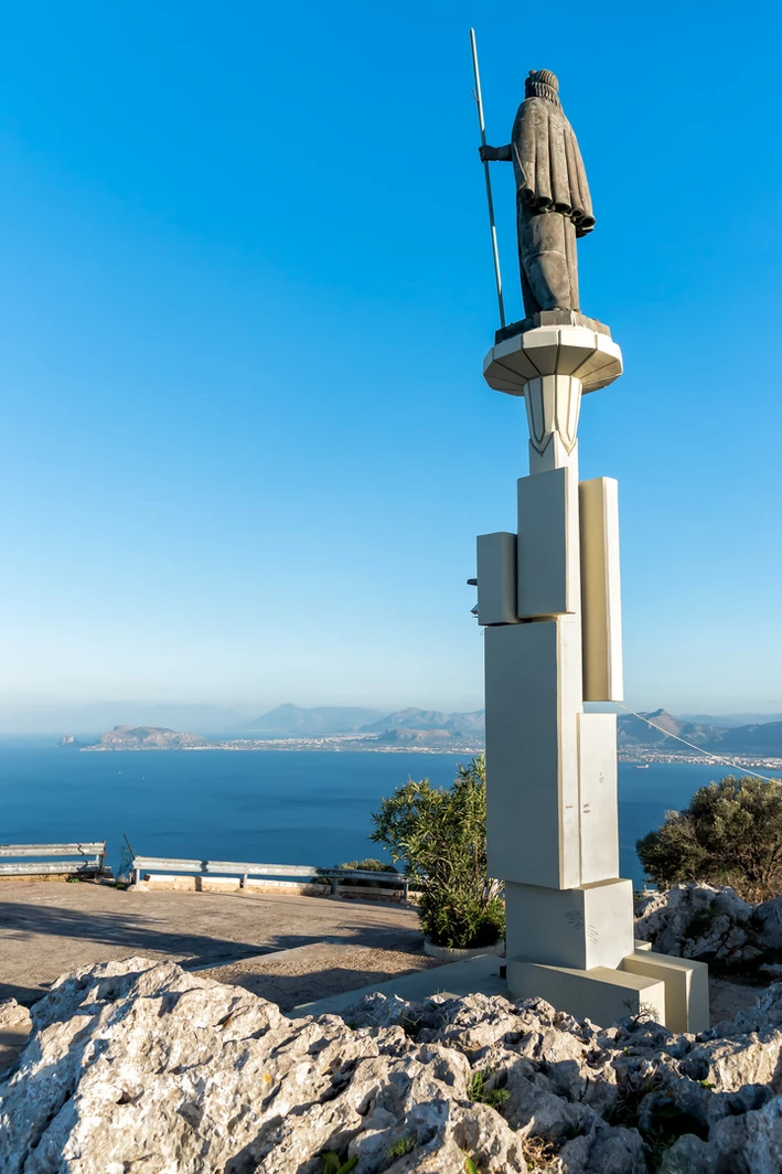 Statue of St. Santa Rosalia on Monte Pellegrino