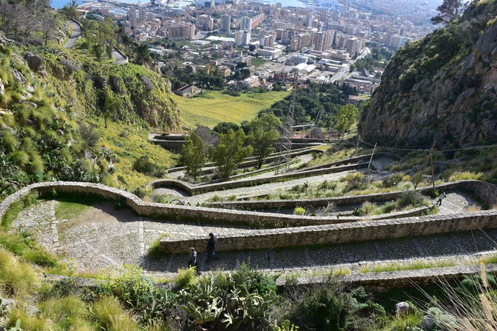 The winding pilgrimage route Acchianata