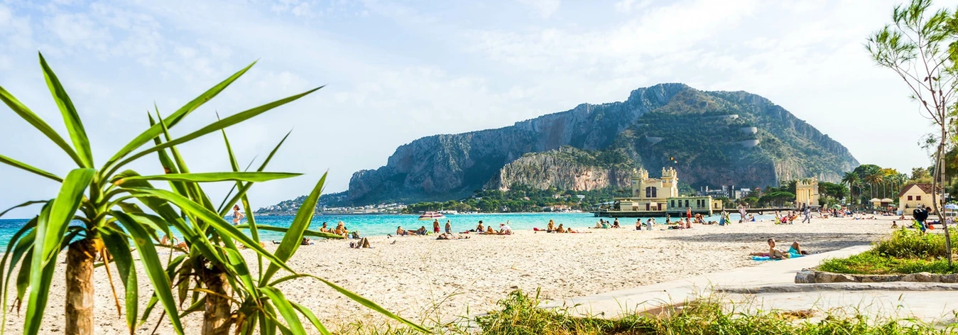 View of Palermo Beach Mondello