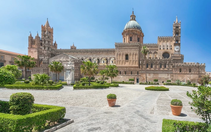 Exterior façade of Palermo Cathedral
