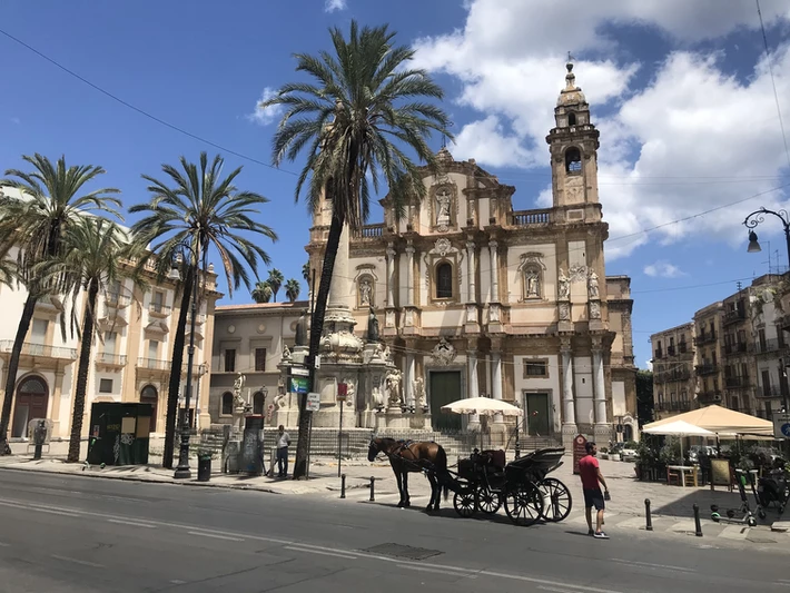 Baroque façade of the church of San Domenico