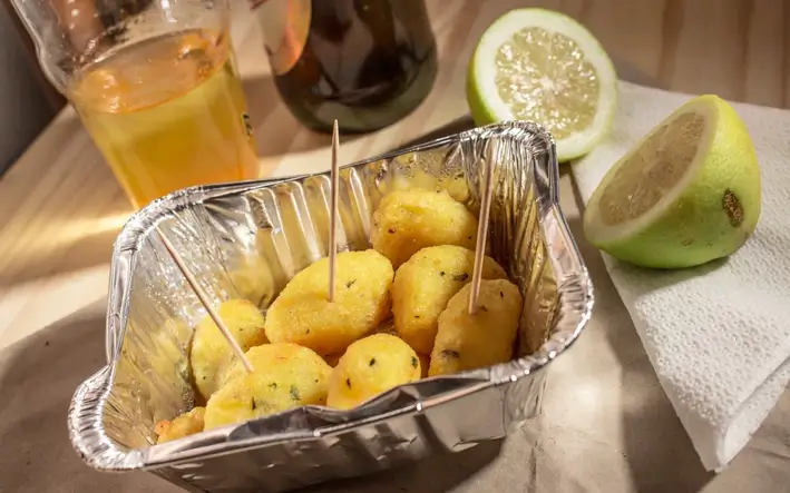 Bowl with Sicilian potato croquettes