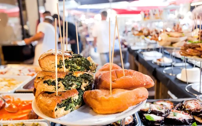 Street food stand in Palermo