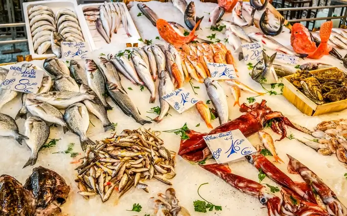 Fish market stall in Palermo