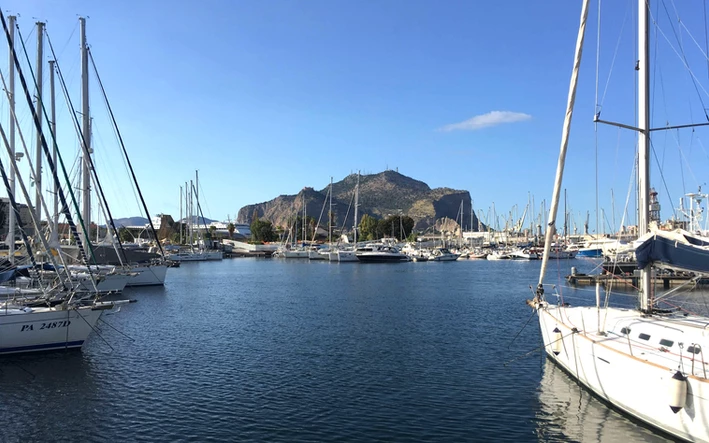 View of Monte Pellegrino from the marina