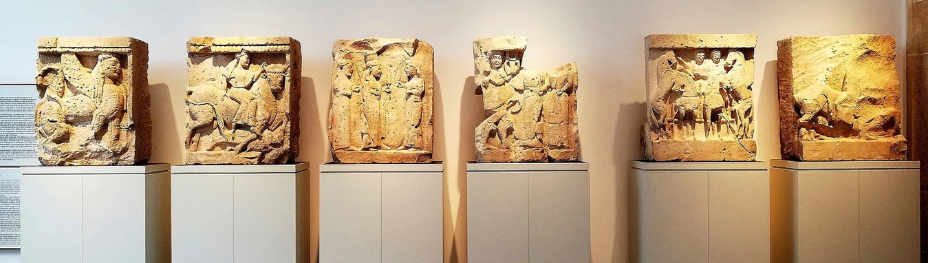 Stone collection in the archaeological museum in Palermo