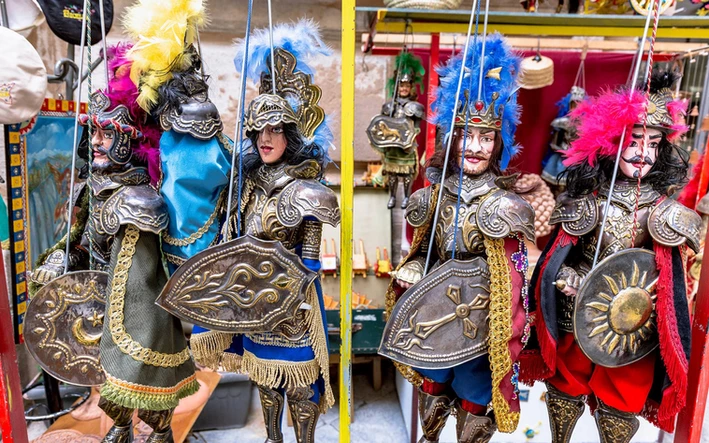 Sicilian puppets at the Marionette Museum