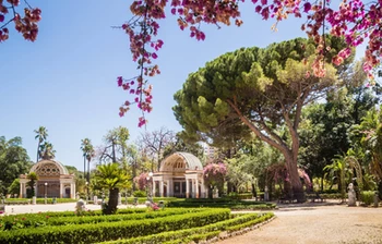 View of central square in Villa Giulia