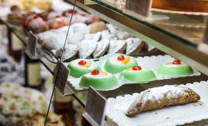 Display of Sicilian desserts