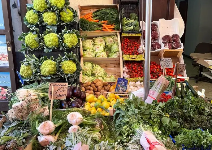 Vegetable market stall in Palermo