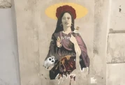Street Art Picture of Santa Rosalia in Palermo