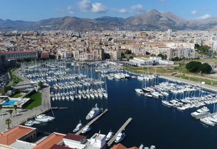 View of the marina and the Foto Italico