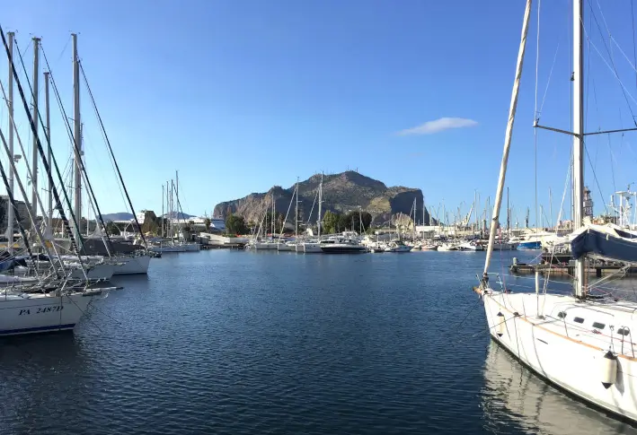 View of Monte Pellegrino from the marina