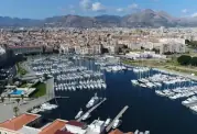 View of the marina and the Foto Italico
