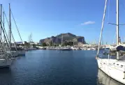 View of Monte Pellegrino from the marina