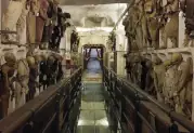 View of the aisle in Palermo's Capuchin Crypt