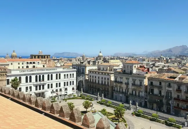 View of Palermo from the roof of the cathedral in Palermo