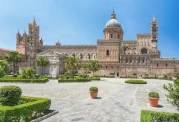 The impressive exterior façade of Palermo Cathedral