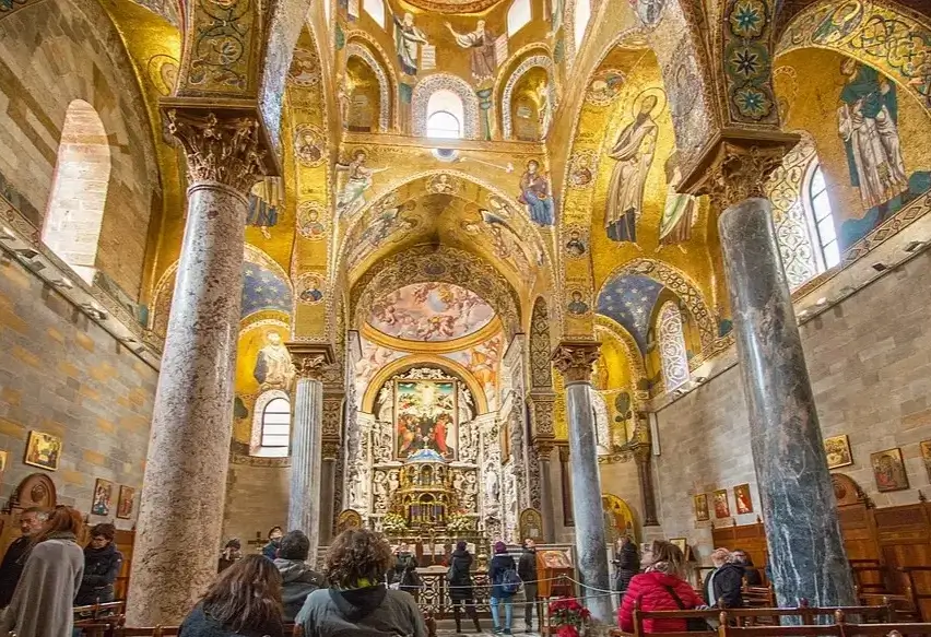 Interior of the church La Martorana