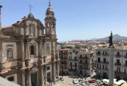 View of the church of San Domenico from the terrace of Cafe Obica