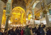 Visitors in the Cappella Palatina