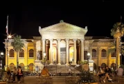 The Teatro Massimo in Palermo at night