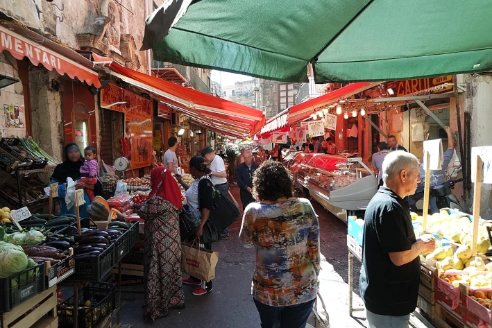 In the alleys of the Ballarò market you can feel the Arab influence