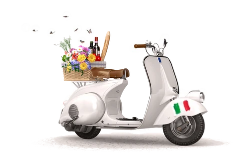 Illustration of a Vespa